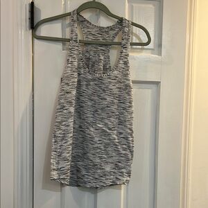 Lululemon Athletica Gray and White Sleeveless Tank Top